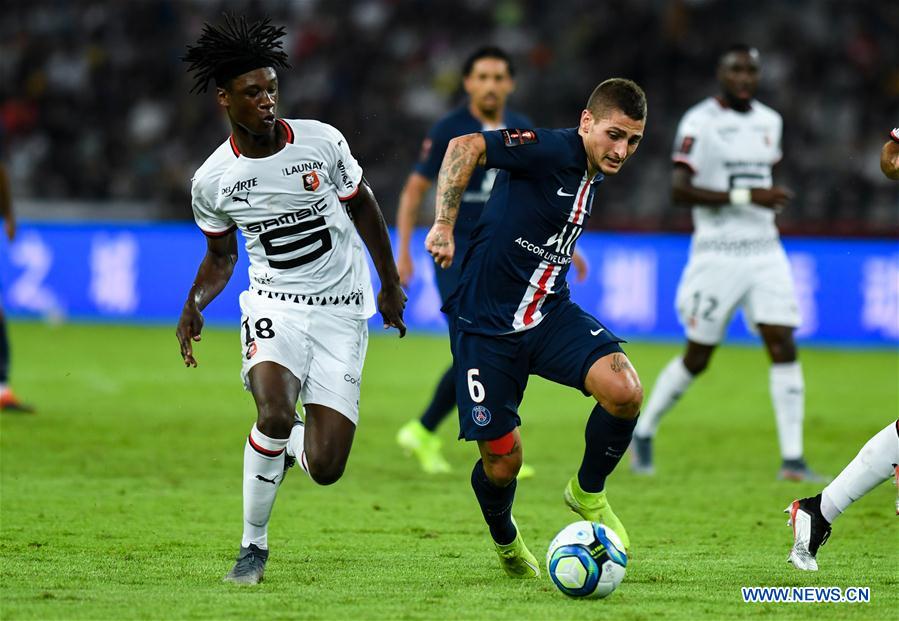 (SP)CHINA-SHENZHEN-FOOTBALL-CHAMPIONS TROPHY-PSG-RENNES(CN)