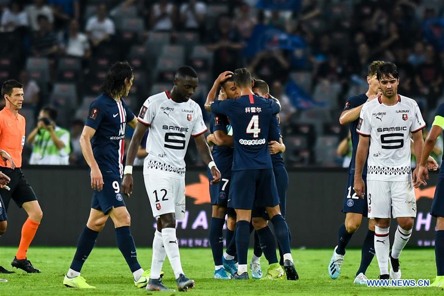 (SP)CHINA-SHENZHEN-FOOTBALL-CHAMPIONS TROPHY-PSG-RENNES(CN)