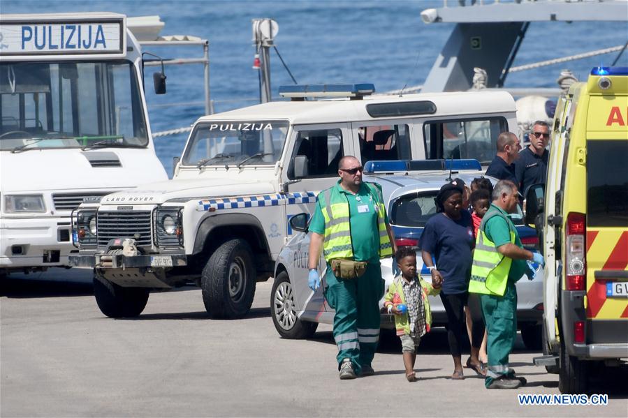 MALTA-FLORIANA-MIGRANTS-DISEMBARKATION