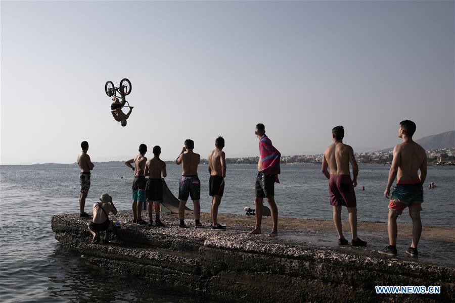 GREECE-ATHENS-SUMMER-LIFESTYLE-WATER JUMP BMX DAY 2019