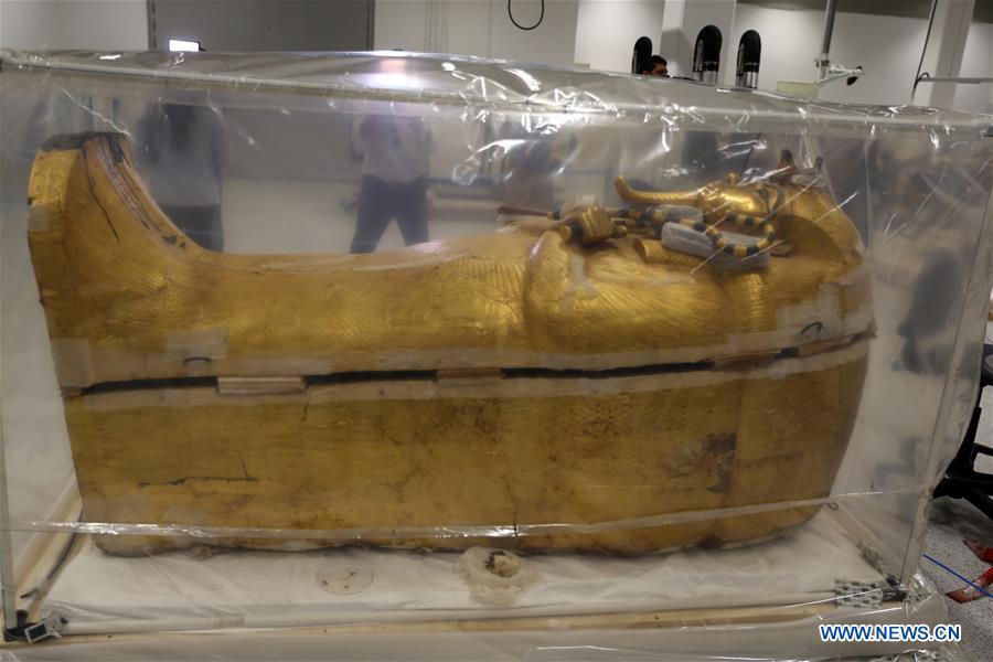 EGYPT-CAIRO-KING TUT-COFFIN-RESTORATION