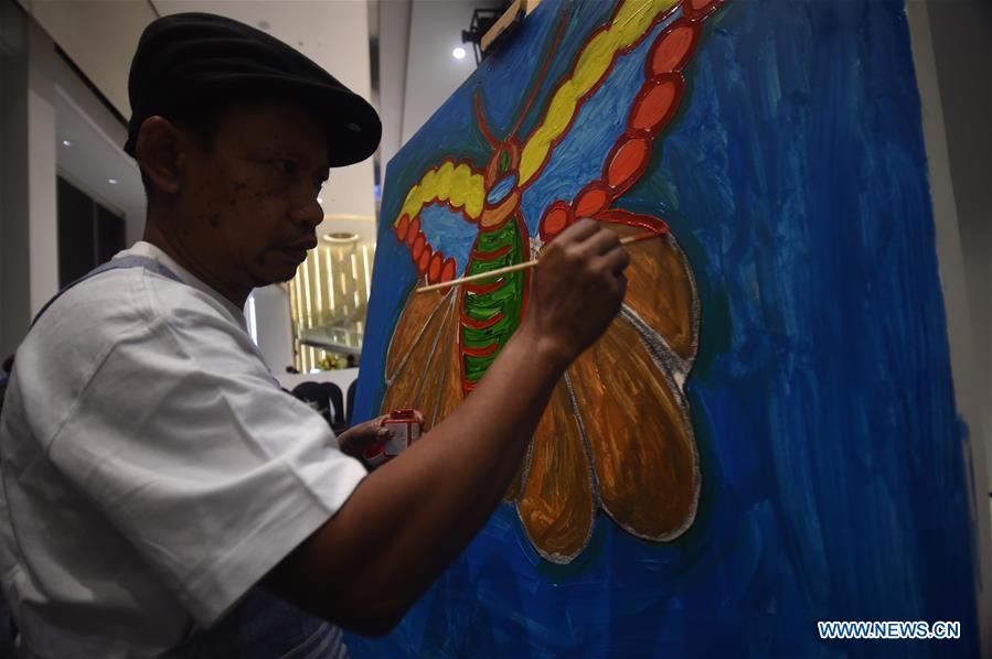 INDONESIA-JAKARTA-PAINTERS WITH DISABILITIES