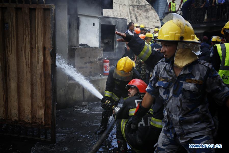 NEPAL-KATHMANDU-FIRE