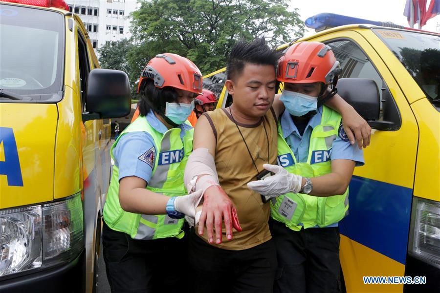 PHILIPPINES-QUEZON-EARTHQUAKE DRILL