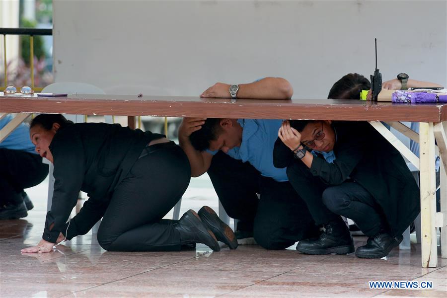 PHILIPPINES-QUEZON-EARTHQUAKE DRILL