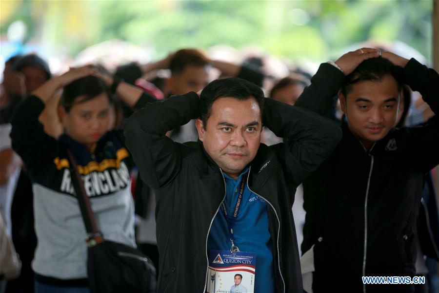 PHILIPPINES-QUEZON-EARTHQUAKE DRILL