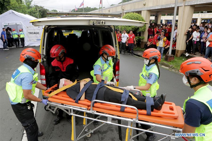 PHILIPPINES-QUEZON-EARTHQUAKE DRILL