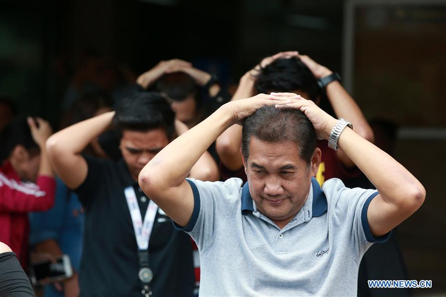 PHILIPPINES-QUEZON-EARTHQUAKE DRILL