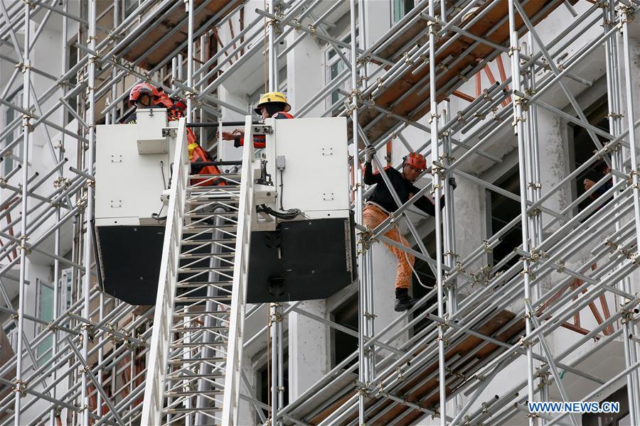 PHILIPPINES-QUEZON-EARTHQUAKE DRILL
