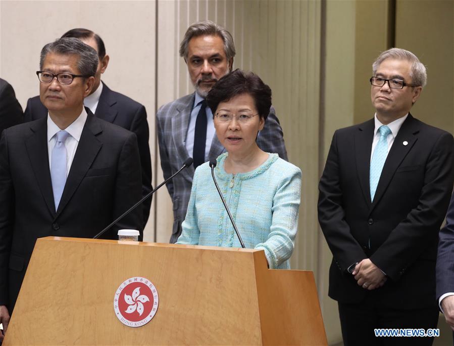 CHINA-HONG KONG-CARRIE LAM-PRESS CONFERENCE(CN)