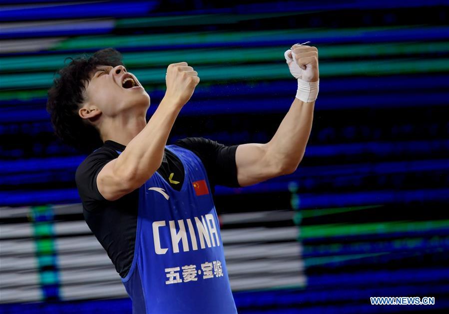 (SP)CHINA-TAIYUAN-2ND YOUTH GAMES-WEIGHT LIFTING-MEN'S 61KG