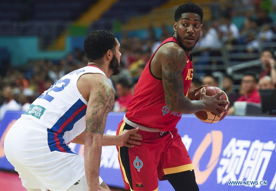 (SP)CHINA-KUNSHAN-BASKETBALL-INTERNATIONAL MEN'S CHALLENGE-PUERTO RICO VS ANGOLA(CN)