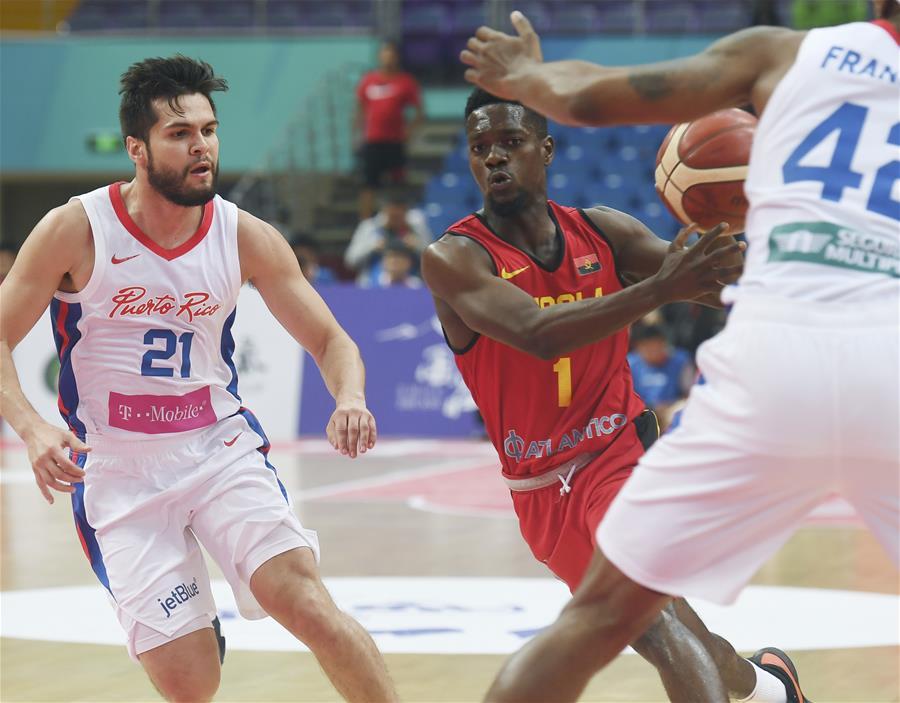 (SP)CHINA-KUNSHAN-BASKETBALL-INTERNATIONAL MEN'S CHALLENGE-PUERTO RICO VS ANGOLA(CN)