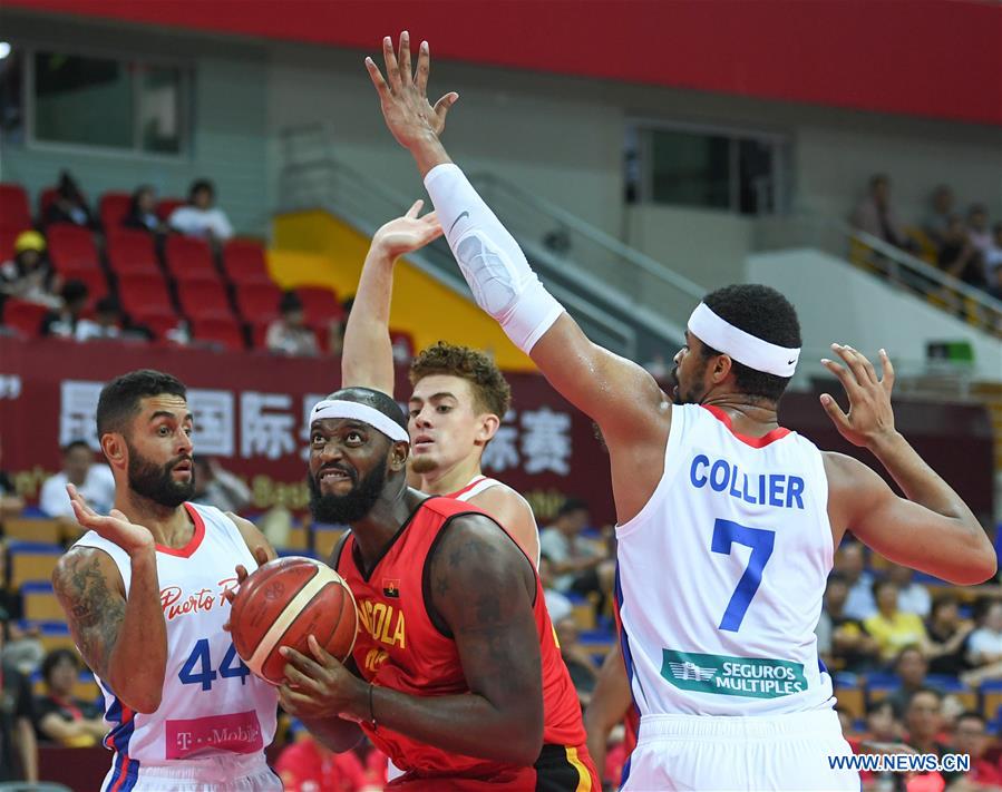 (SP)CHINA-KUNSHAN-BASKETBALL-INTERNATIONAL MEN'S CHALLENGE-PUERTO RICO VS ANGOLA(CN)