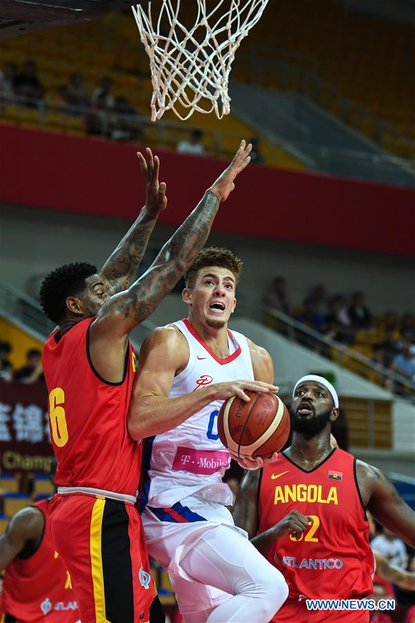 (SP)CHINA-KUNSHAN-BASKETBALL-INTERNATIONAL MEN'S CHALLENGE-PUERTO RICO VS ANGOLA(CN)