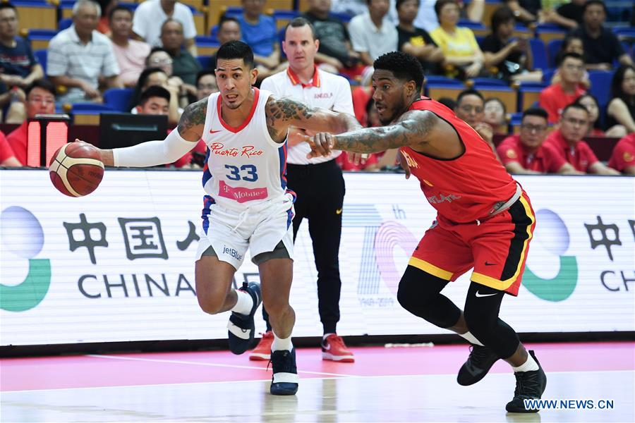 (SP)CHINA-KUNSHAN-BASKETBALL-INTERNATIONAL MEN'S CHALLENGE-PUERTO RICO VS ANGOLA(CN)