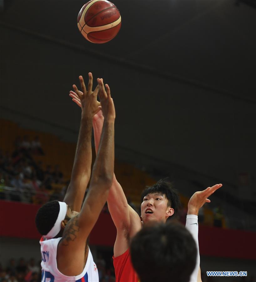 (SP)CHINA-KUNSHAN-INTERNATIONAL MEN'S BASKETBALL CHALLENGE-CHINA VS PUERTO RICO(CN)
