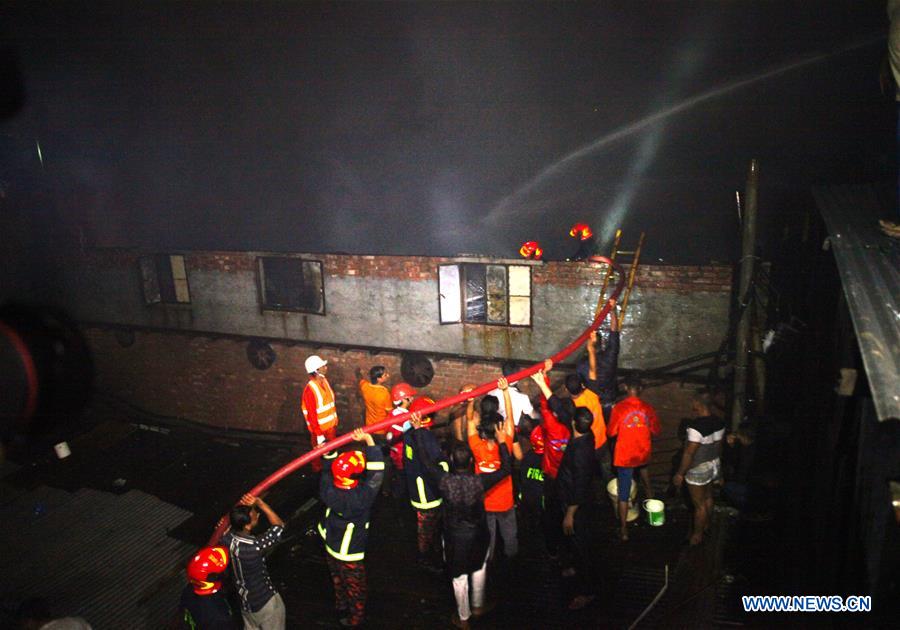 BANGLADESH-DHAKA-PLASTIC FACTORY-FIRE