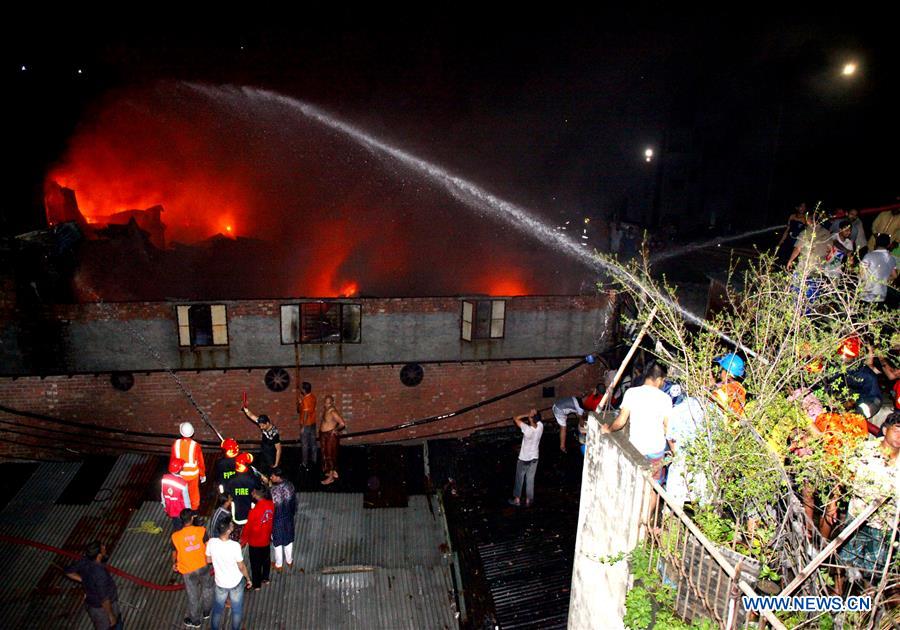 BANGLADESH-DHAKA-PLASTIC FACTORY-FIRE