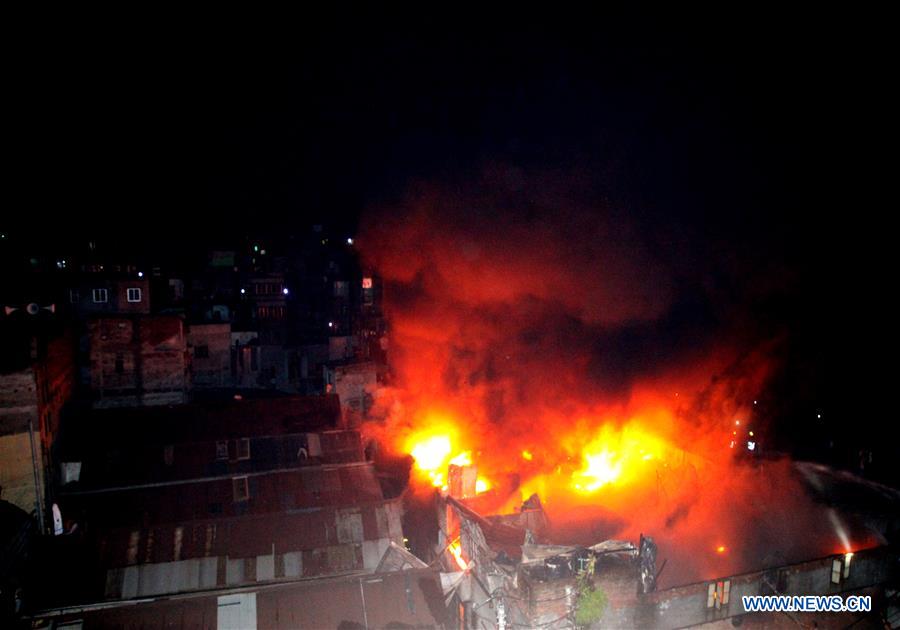 BANGLADESH-DHAKA-PLASTIC FACTORY-FIRE