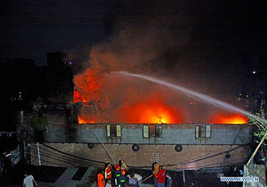 BANGLADESH-DHAKA-PLASTIC FACTORY-FIRE