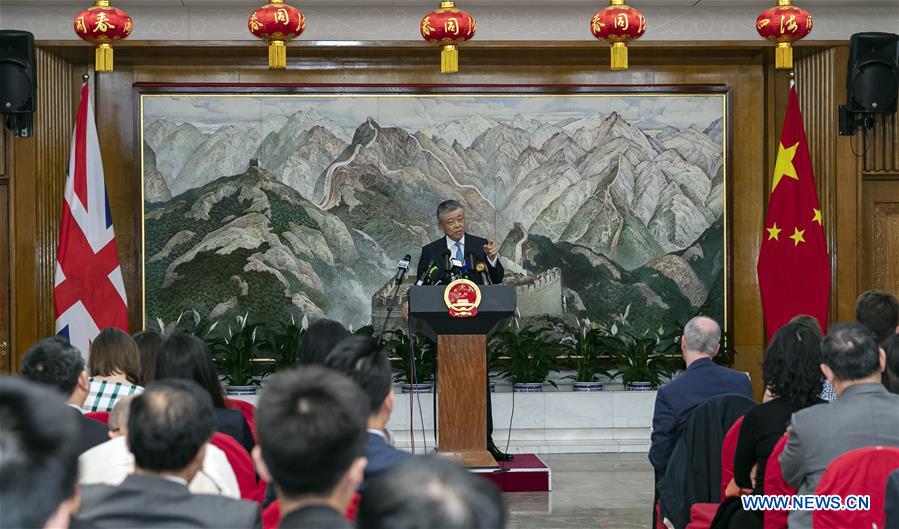 BRITAIN-LONDON-CHINESE AMBASSADOR-PRESS CONFERENCE