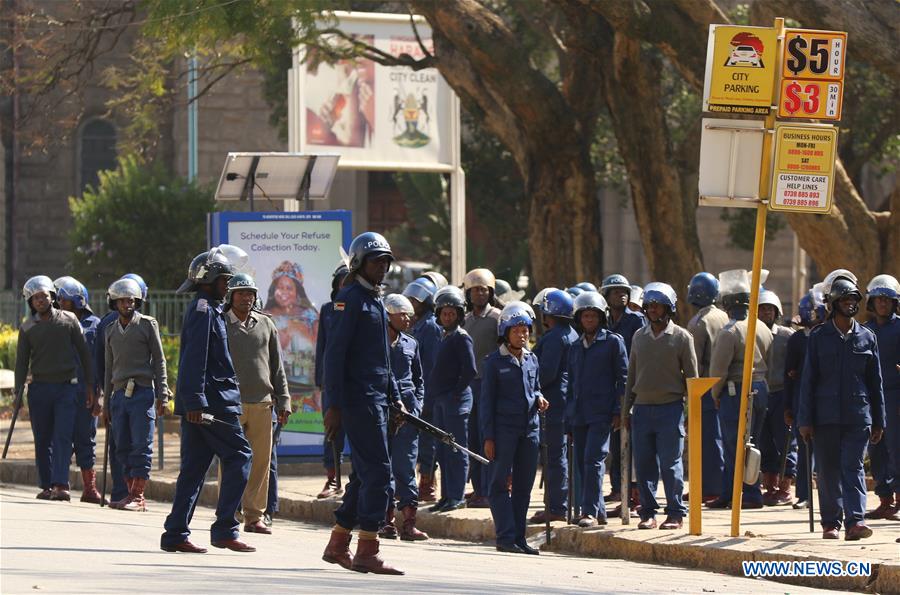 ZIMBABWE-HARARE-PROTEST-POLICE