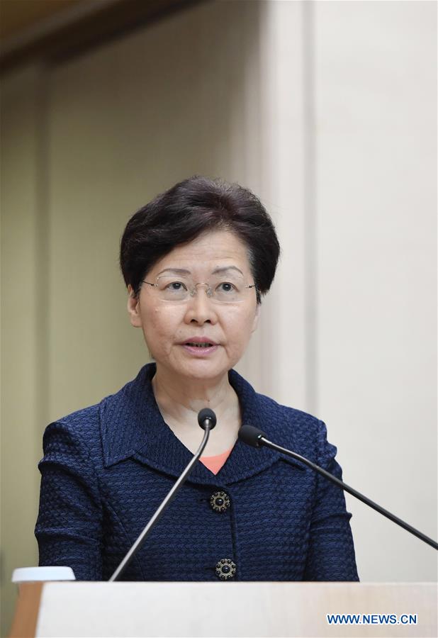 CHINA-HONG KONG-CARRIE LAM-PRESS CONFERENCE (CN)