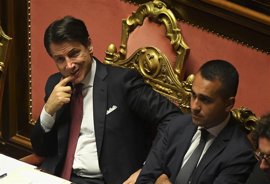 ITALY-ROME-CONTE-SENATE-RESIGNATION
