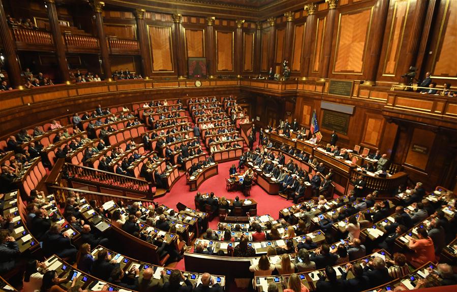 ITALY-ROME-CONTE-SENATE-RESIGNATION