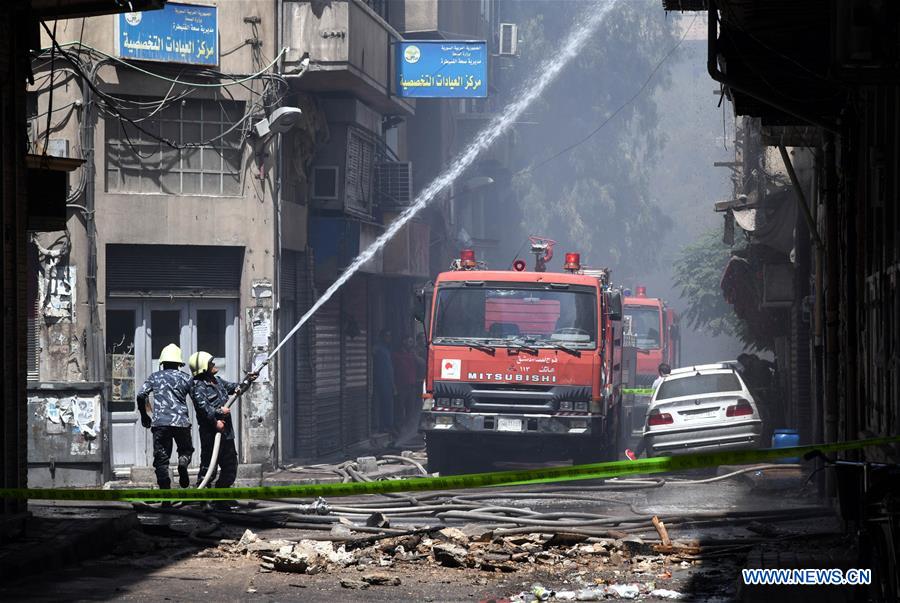 SYRIA-DAMASCUS-FIRE