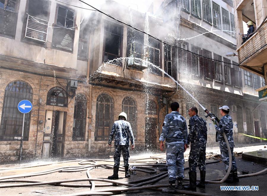 SYRIA-DAMASCUS-FIRE