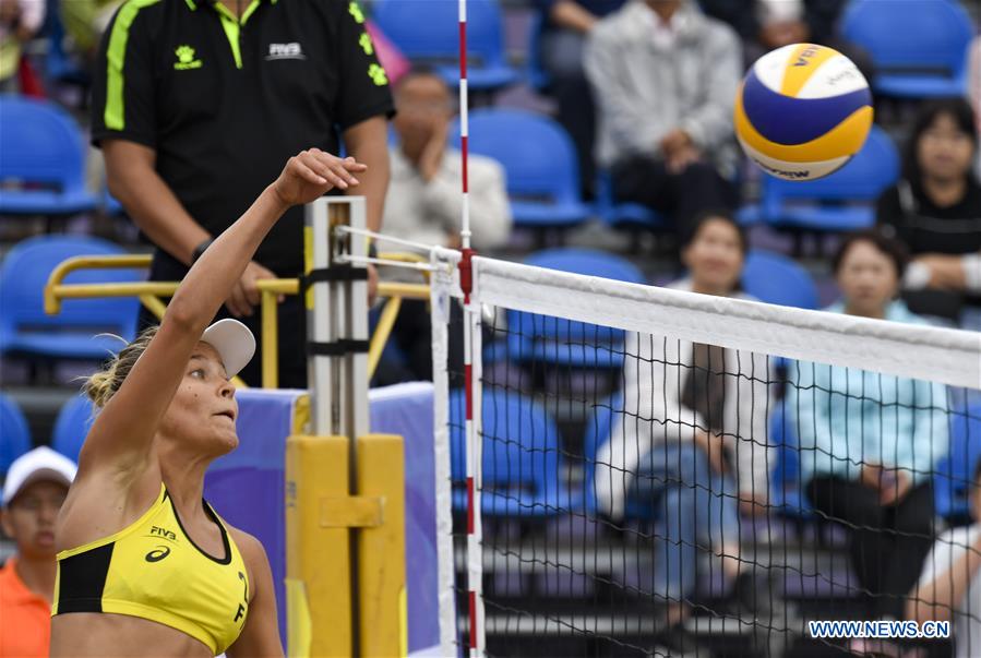 (SP)CHINA-NINGXIA-ZHONGWEI-BEACH VOLLEYBALL-WORLD TOUR 2019 (CN)