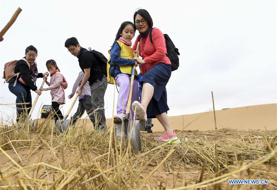 CHINA-NINGXIA-ZHONGWEI-DESERT CONTROL-ACTIVITY(CN)