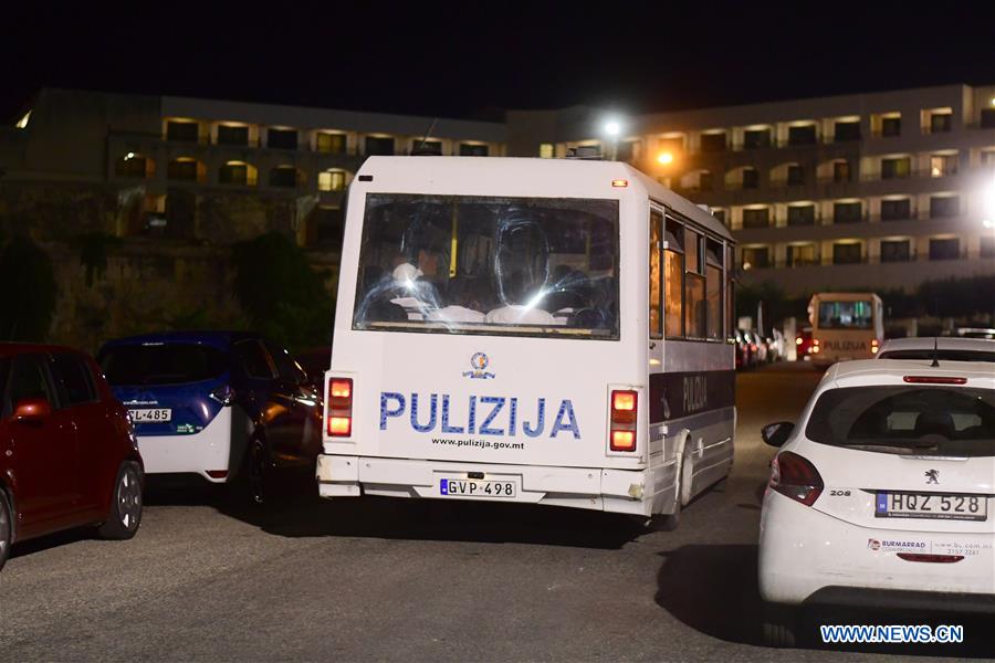 MALTA-FLORIANA-MIGRANTS-DISEMBARKATION