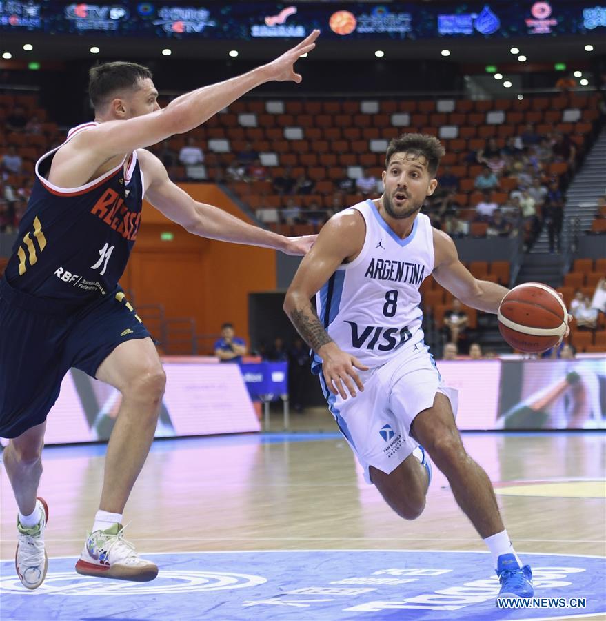 (SP)CHINA-NINGBO-INTERNATIONAL MEN'S BASKETBALL TOURNAMENT-ARG VS RUS (CN)