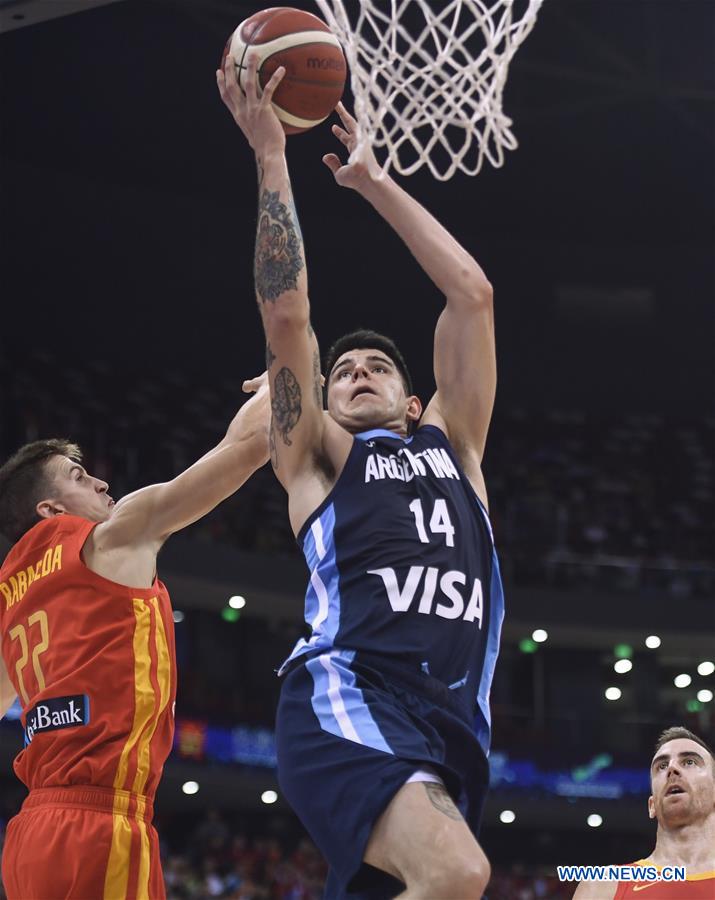 (SP)CHINA-NINGBO-INTERNATIONAL MEN'S BASKETBALL TOURNAMENT-ESP VS ARG (CN)
