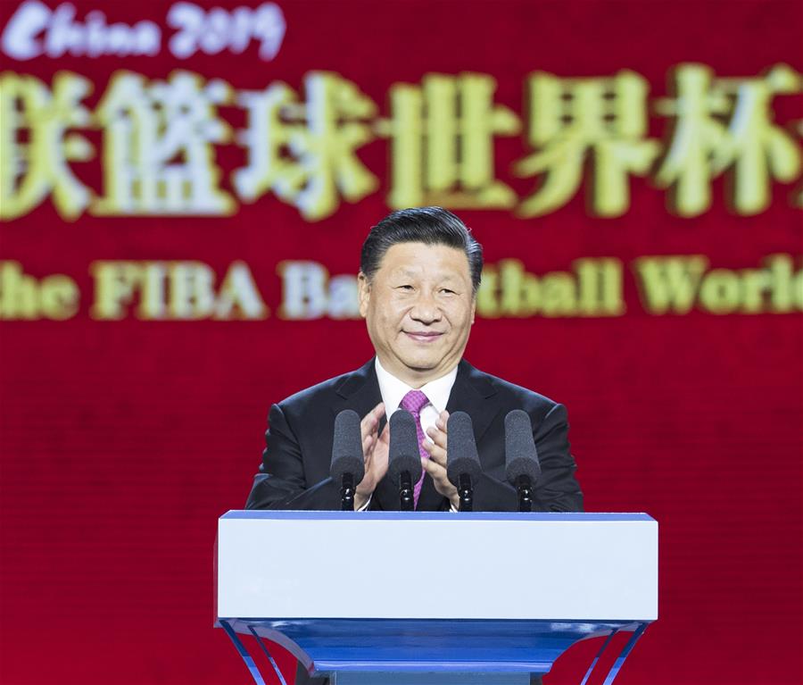 CHINA-BEIJING-XI JINPING-FIBA BASKETBALL WORLD CUP-OPENING CEREMONY (CN)