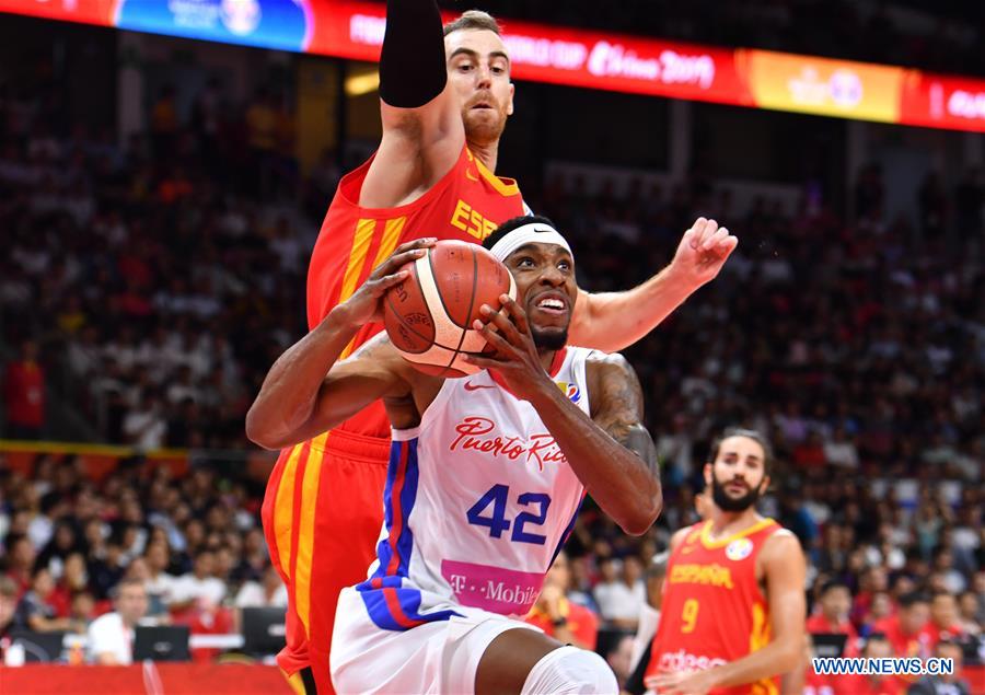 (SP)CHINA-GUANGZHOU-BASKETBALL-FIBA WORLD CUP-GROUP C-SPAIN VS PUERTO RICO