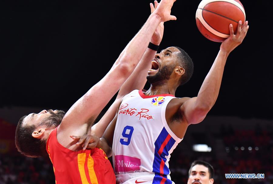 (SP)CHINA-GUANGZHOU-BASKETBALL-FIBA WORLD CUP-GROUP C-SPAIN VS PUERTO RICO
