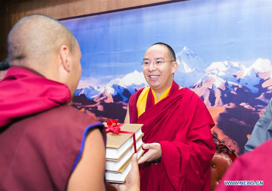 CHINA-TIBET-LHASA-COLLECTED WORKS OF PANCHEN LAMAS-LAUNCHING CEREMONY(CN)