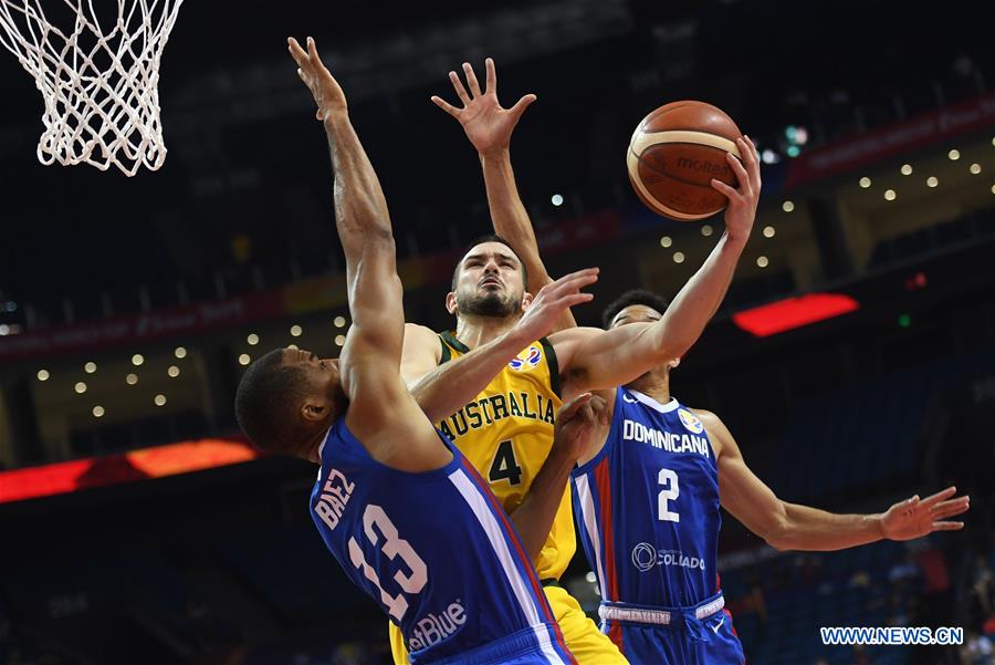 (SP)CHINA-NANJING-BASKETBALL-FIBA WORLD CUP-GROUP L-AUS VS DOM(CN)