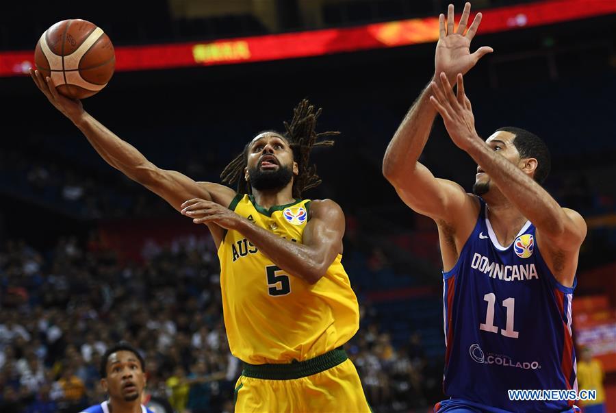 (SP)CHINA-NANJING-BASKETBALL-FIBA WORLD CUP-GROUP L-AUS VS DOM(CN)