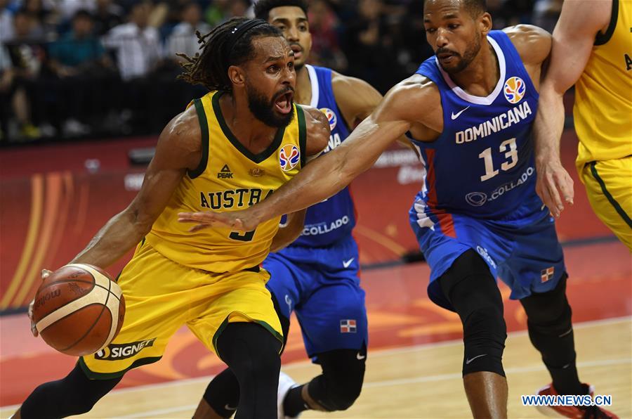 (SP)CHINA-NANJING-BASKETBALL-FIBA WORLD CUP-GROUP L-AUS VS DOM(CN)