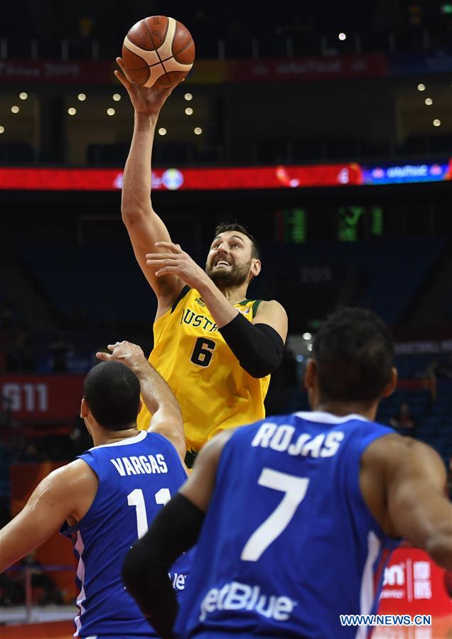 (SP)CHINA-NANJING-BASKETBALL-FIBA WORLD CUP-GROUP L-AUS VS DOM(CN)