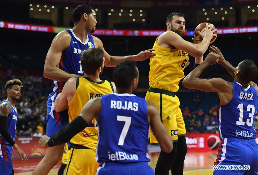 (SP)CHINA-NANJING-BASKETBALL-FIBA WORLD CUP-GROUP L-AUS VS DOM(CN)