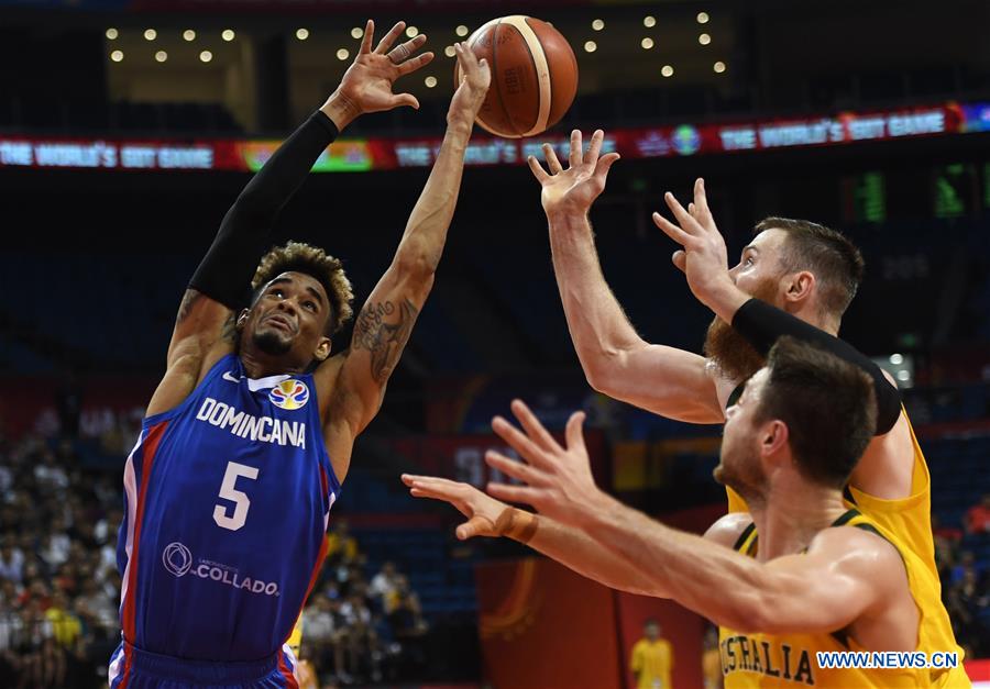 (SP)CHINA-NANJING-BASKETBALL-FIBA WORLD CUP-GROUP L-AUS VS DOM(CN)