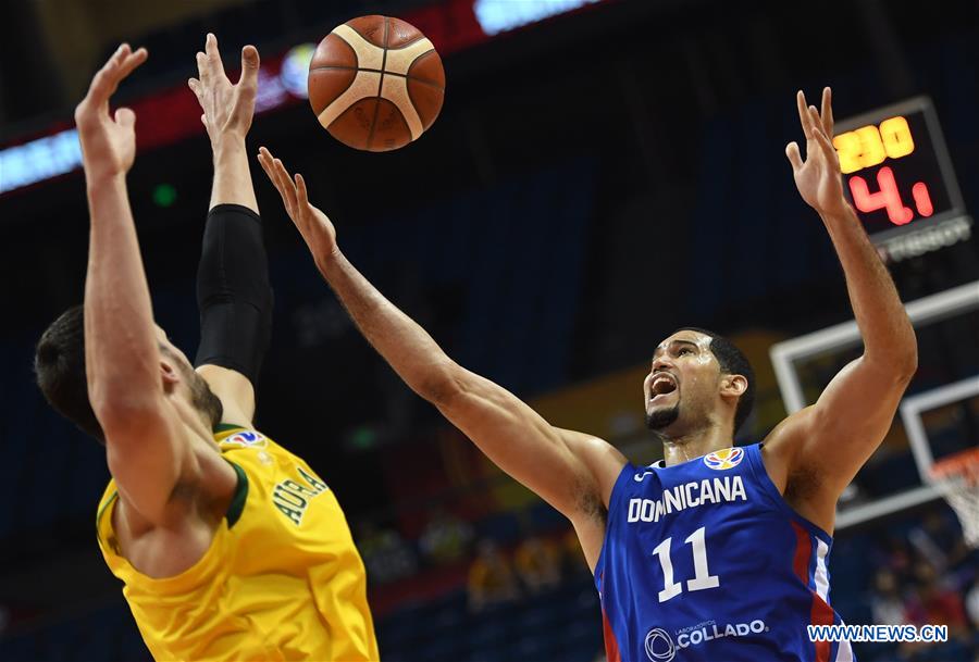 (SP)CHINA-NANJING-BASKETBALL-FIBA WORLD CUP-GROUP L-AUS VS DOM(CN)