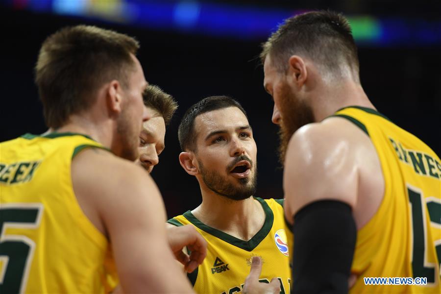 (SP)CHINA-NANJING-BASKETBALL-FIBA WORLD CUP-GROUP L-AUS VS DOM(CN)