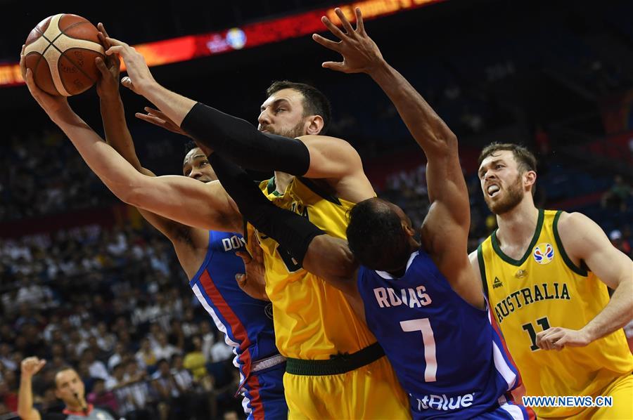(SP)CHINA-NANJING-BASKETBALL-FIBA WORLD CUP-GROUP L-AUS VS DOM(CN)